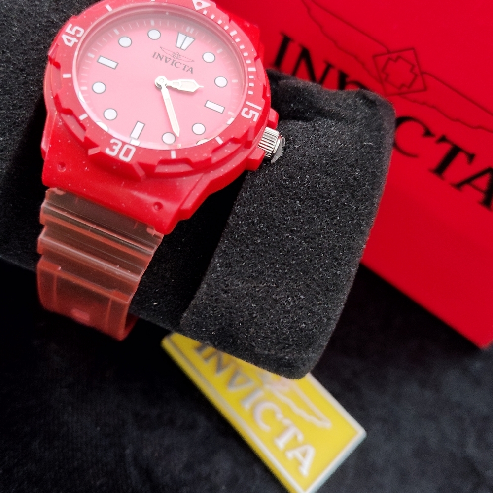 Invicta Vibrant Red Timepiece